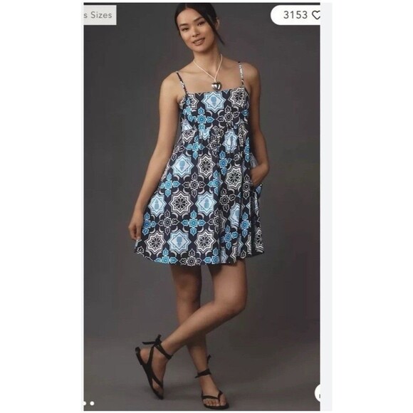 Anthropologie Pants - ANTHROPOLOGIE HUTCH sz S Bandeau Romper in blue pineapple motif